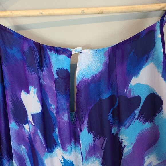 Bisou Bisou Tiered Maxi Dress Womens 6 Wedding Guest Vacation Resortwear Easter - Picture 8 of 12